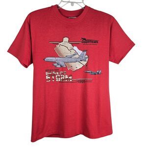 Vtg 1991 Hanes Operation Desert Storm T-Shirt L Copperheads Phoenix Air Guard